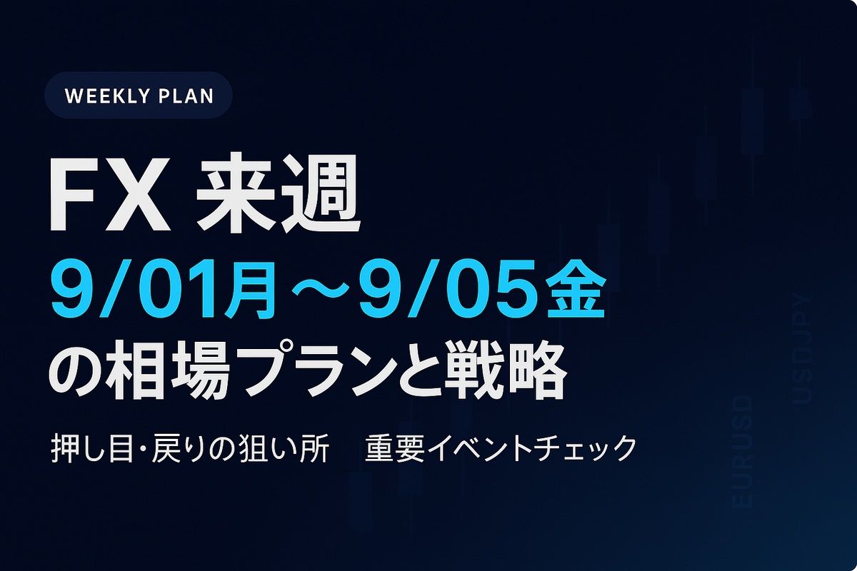 FX 来週（9/01(月)〜9/05(金)）の相場プランと戦略を案内する週間プランの画像バナー