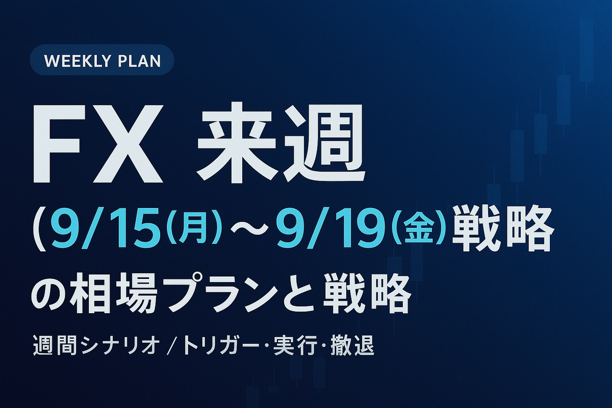 FX 来週（9/15(月)〜9/19(金)）の相場プランと戦略｜週間シナリオ・トリガー・実行・撤退をまとめたヘッダーバナー