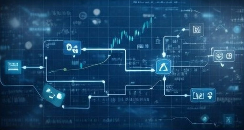 ドル円の5年後見通しをAIで分析し、複数のシナリオ分岐を可視化したイメージ