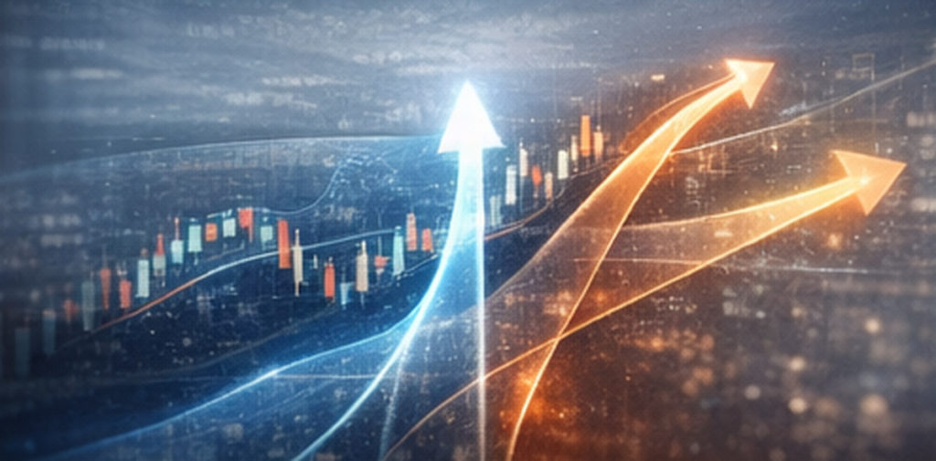 2026年に円安が進む原因を示すイメージ。日米金利差、資金フロー、輸入コスト、リスクオンの要因を矢印とアイコンで表現した横長ビジュアル