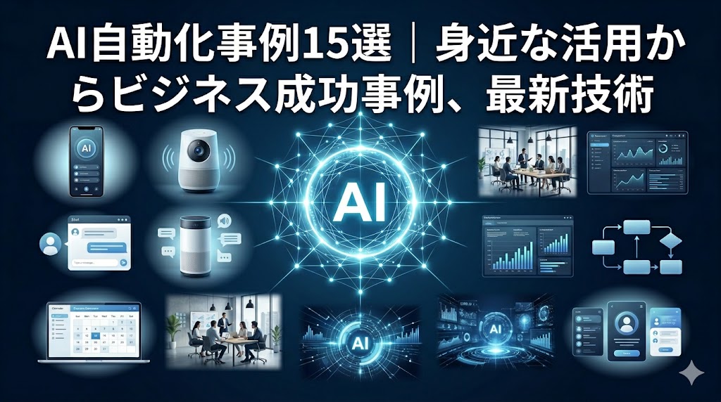AI自動化事例15選｜身近な活用からビジネス成功事例、最新技術