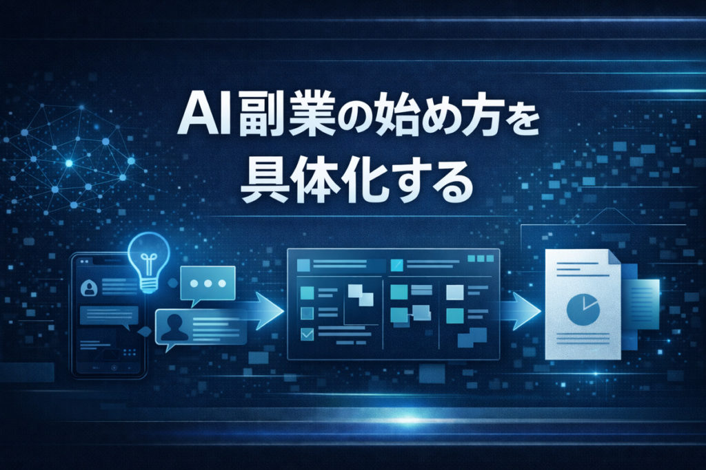 AI副業の始め方を具体化する
