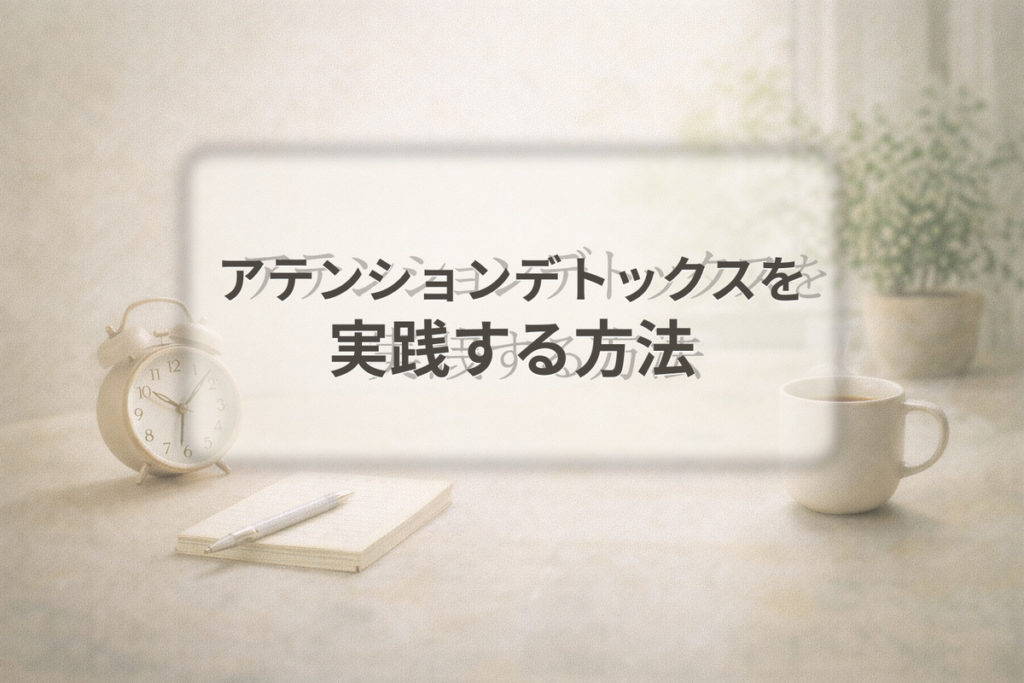 アテンションデトックスを実践する方法
