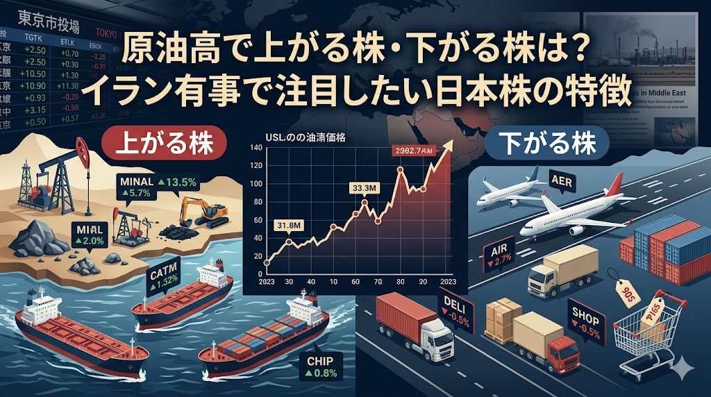 原油高で上がる株・下がる株は？イラン有事で注目したい日本株の特徴