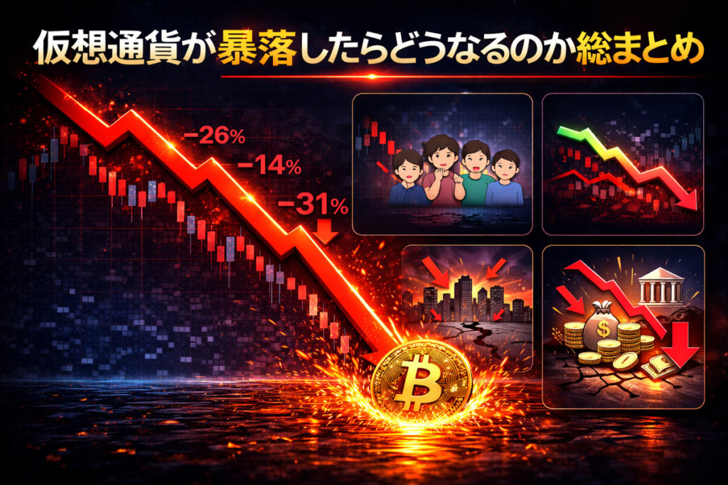 仮想通貨が暴落したらどうなるのか総まとめ
