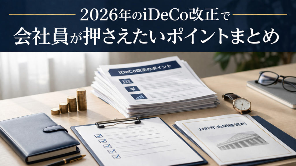 2026年のiDeCo改正で会社員が押さえたいポイントまとめ