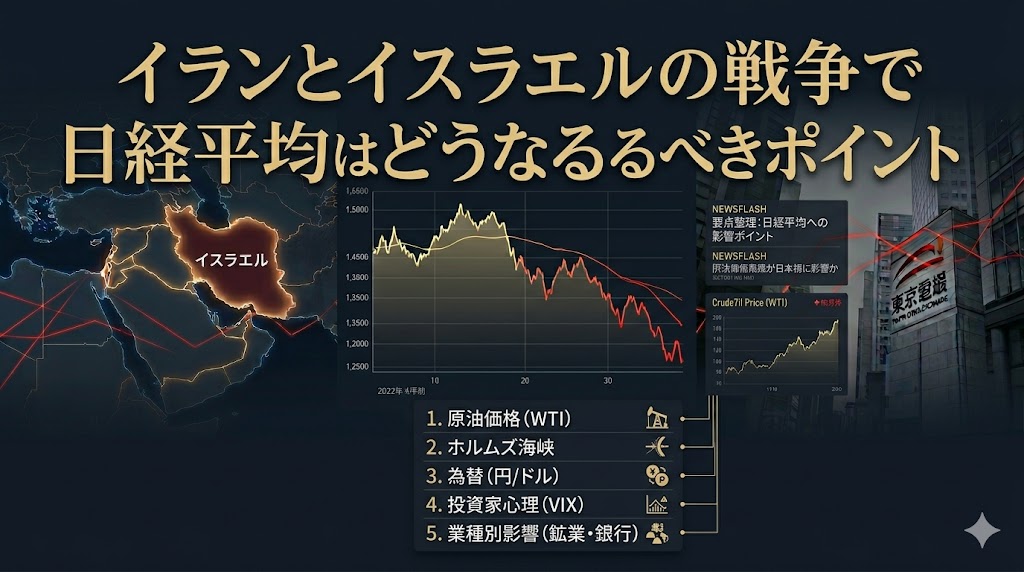 イランとイスラエルの戦争で日経平均はどうなるときに見るべきポイント