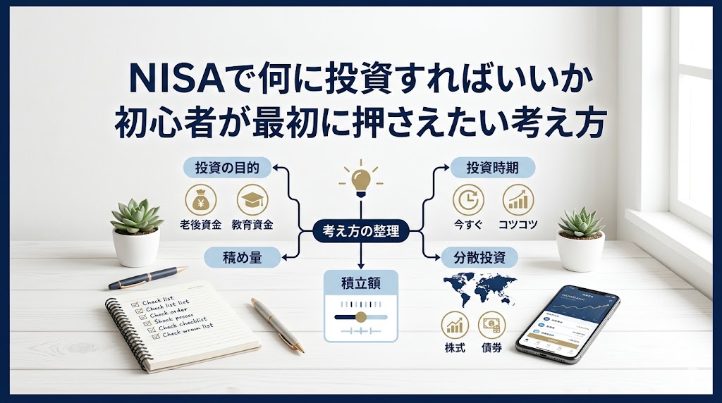 NISAで何に投資すればいいか初心者が最初に押さえたい考え方