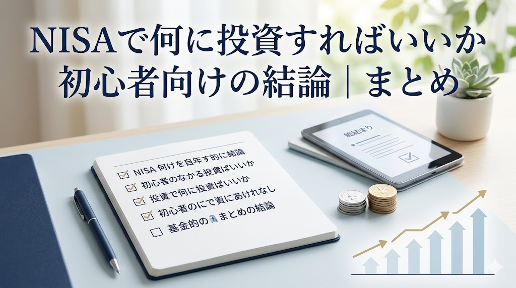 NISAで何に投資すればいいか初心者向けの結論｜まとめ