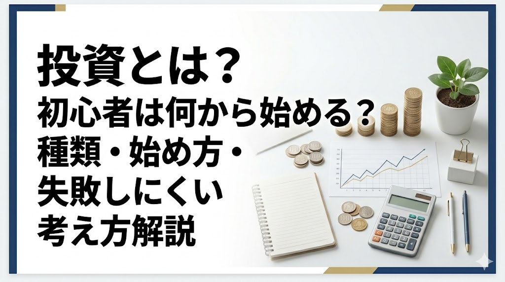 投資とは？初心者は何から始める？種類・始め方・失敗しにくい考え方解説