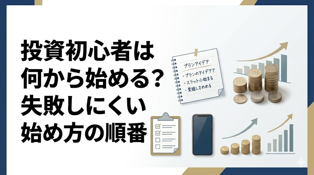 投資初心者は何から始める?失敗しにくい始め方の順番