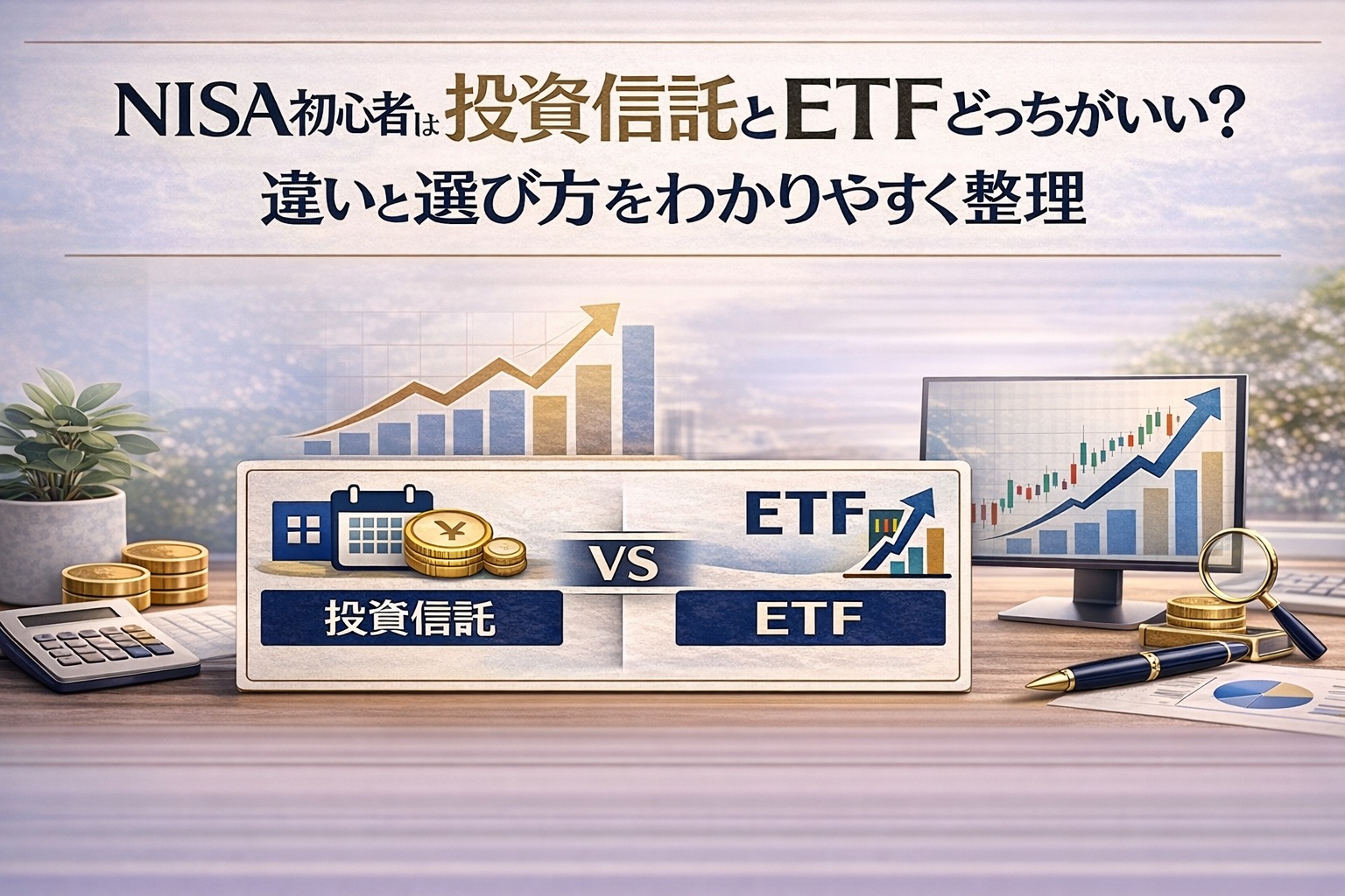 NISA初心者は投資信託とETFどっちがいい？違いと選び方をわかりやすく整理